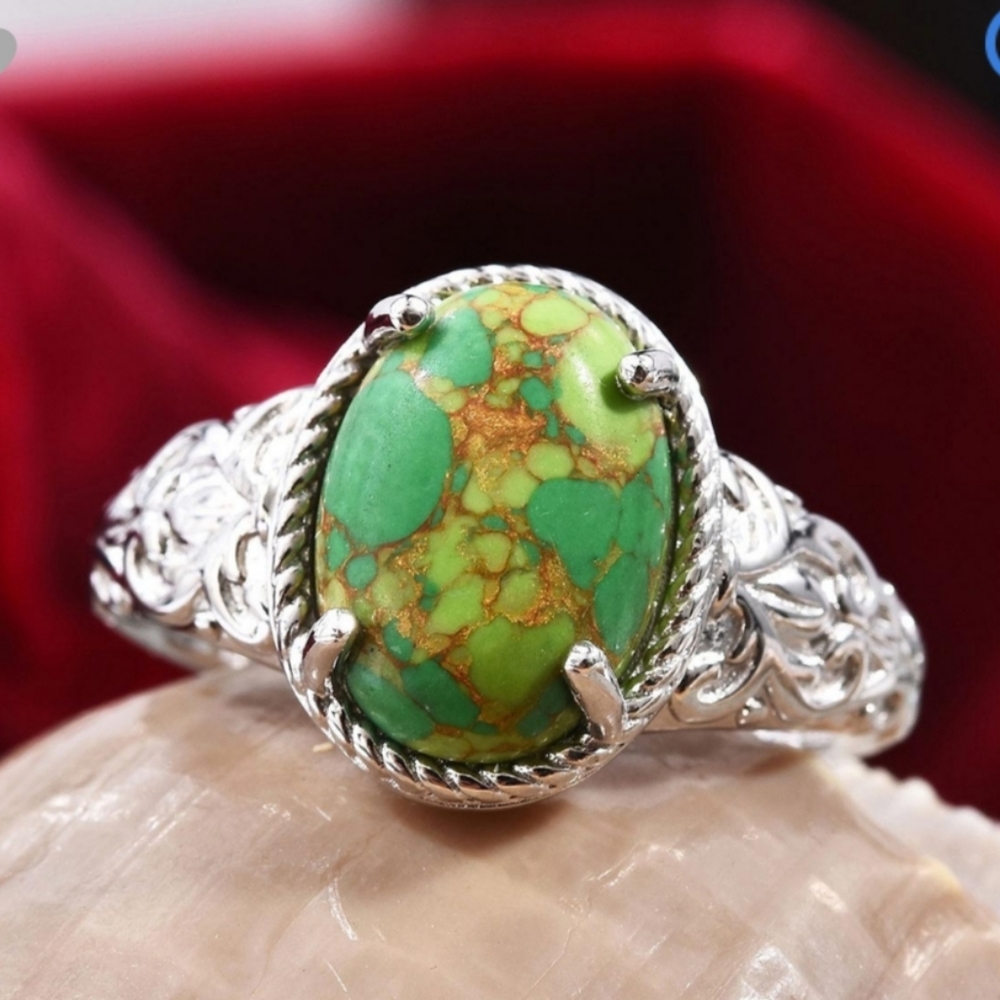 Mojave Green Turquoise Ladies Ring